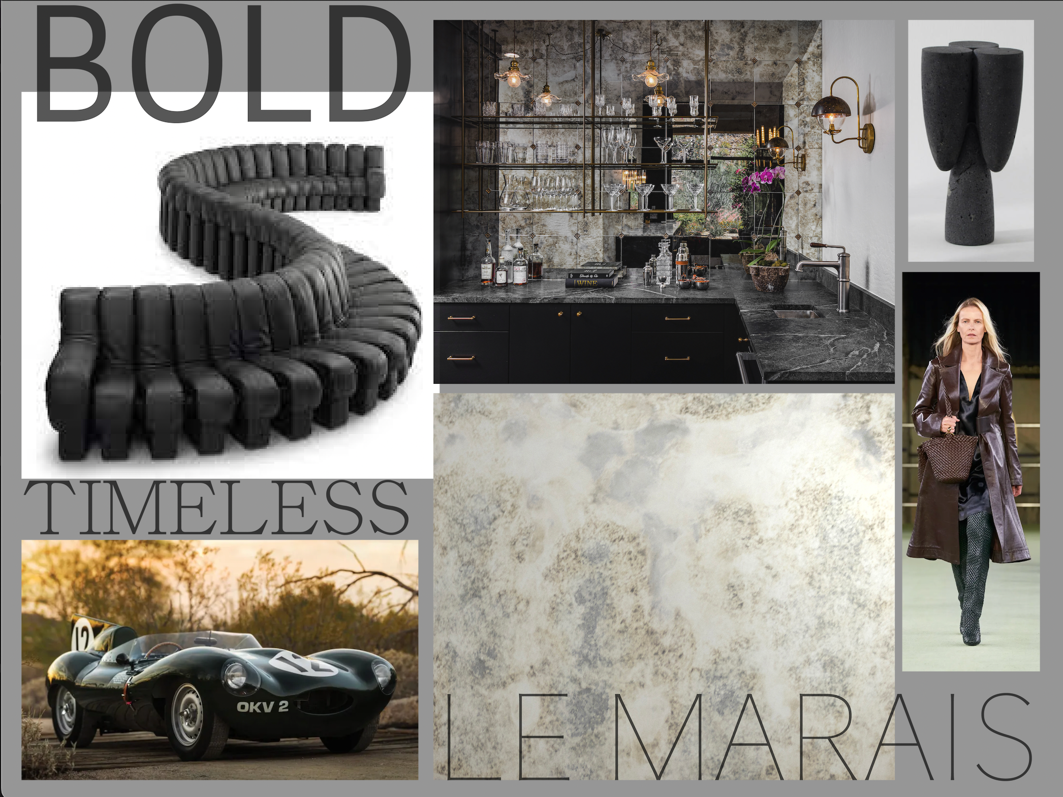 ye22　Le Marais Antique Gold Mirror Tiles | Smoked Mirrors – L'atelier MB